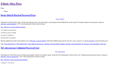 Desktop Screenshot of ethnicsitespass.com