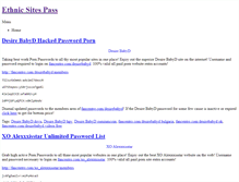 Tablet Screenshot of ethnicsitespass.com